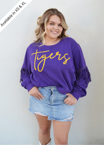 Tiger Fringe Sweatshirt
