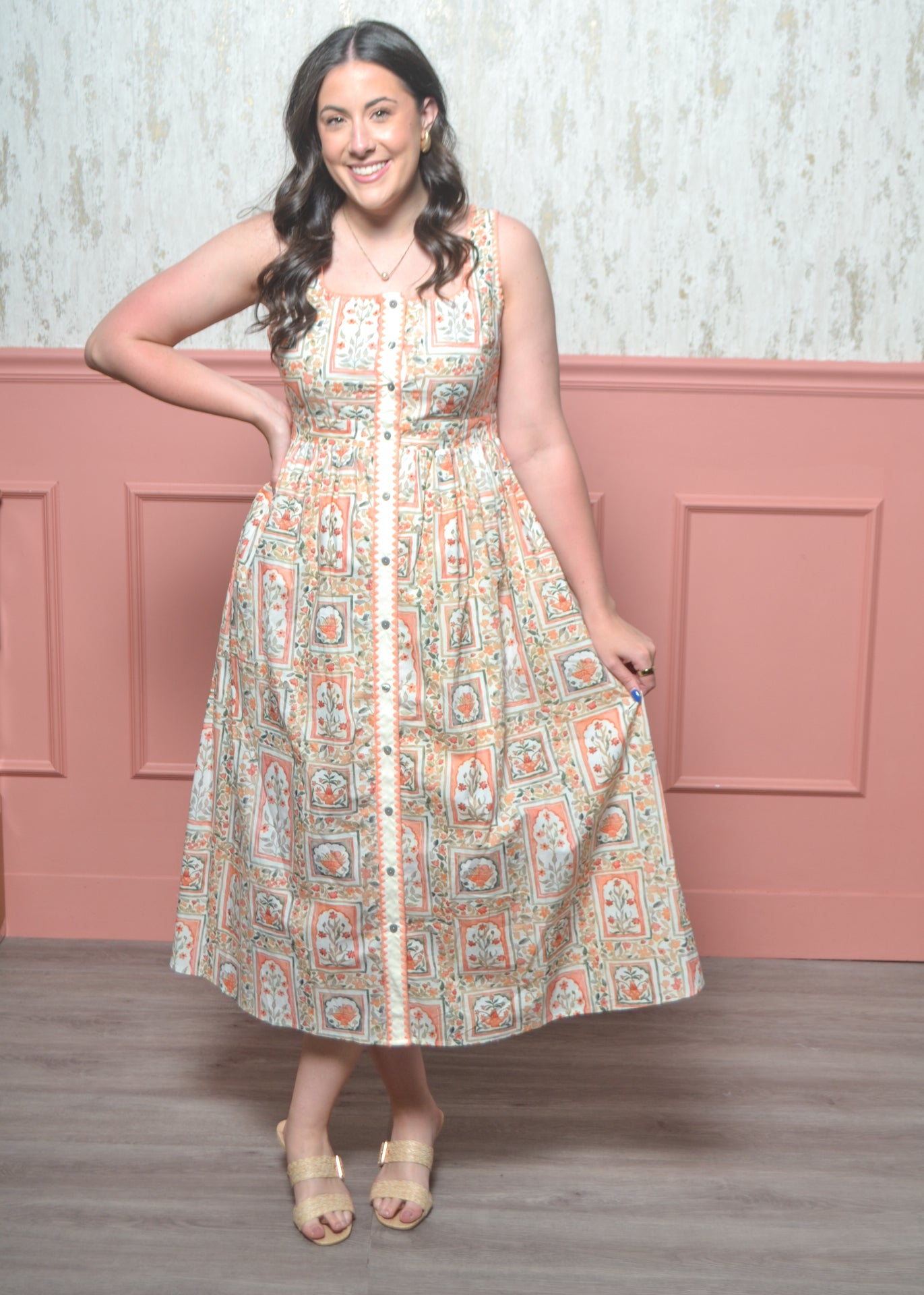 postcard midi dress VENUS Side Tie Midi Dress | Postcard Vacay