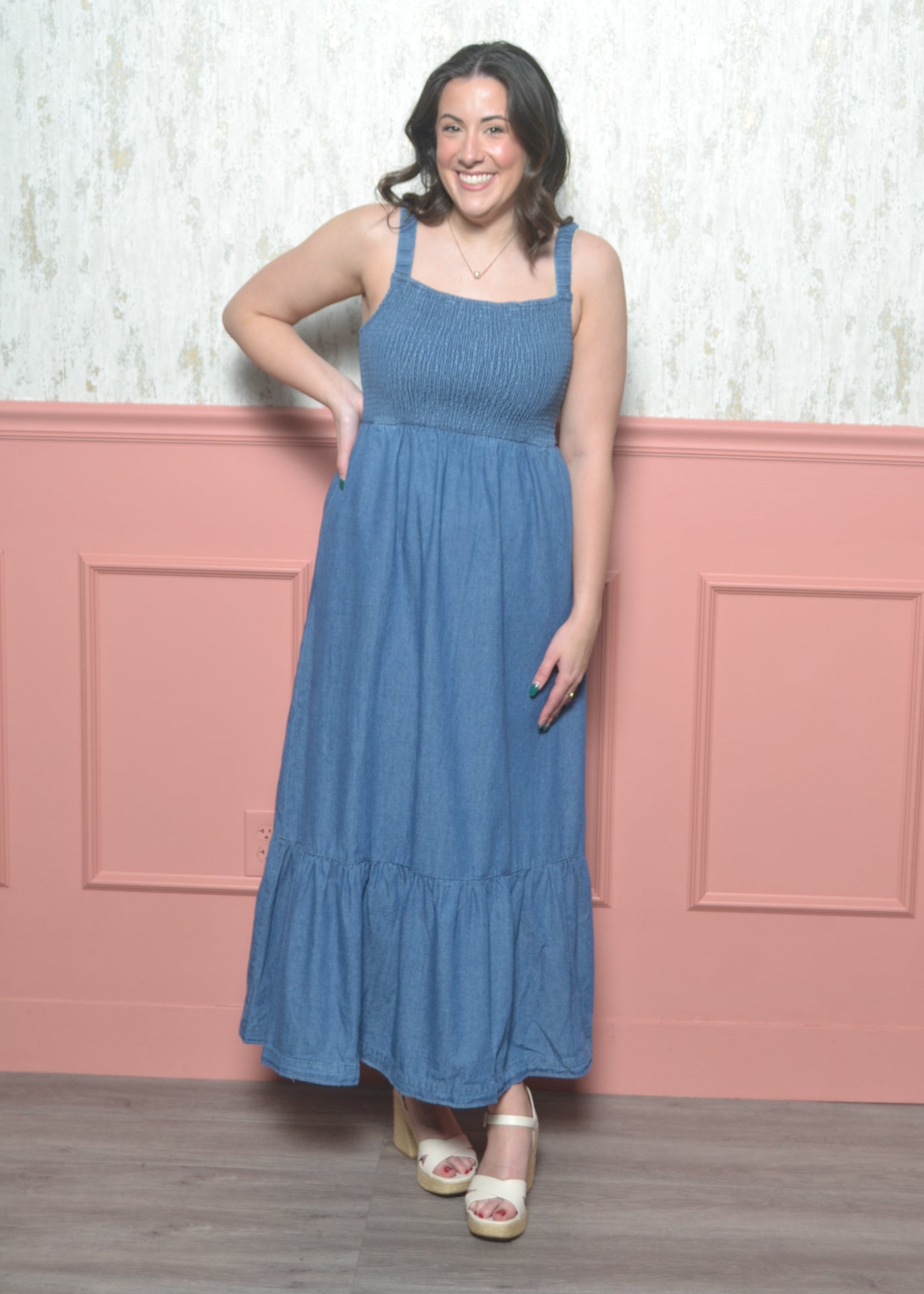 Easy Days Denim Maxi Dress Denim / L