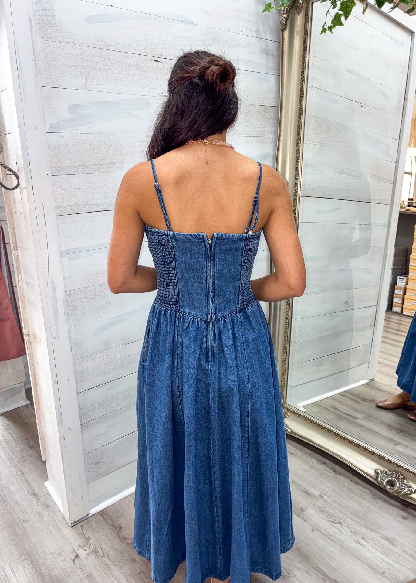 The Everyday Denim Midi Washed Denim / S The Everyday Denim Midi Washed Denim / S