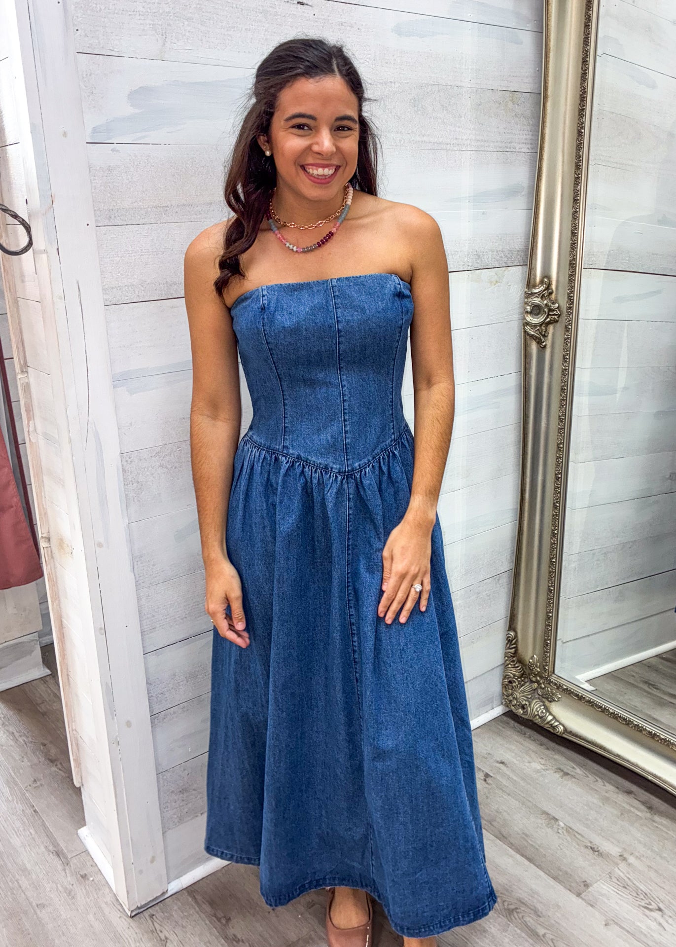 The Everyday Denim Midi Washed Denim / S The Everyday Denim Midi Washed Denim / S